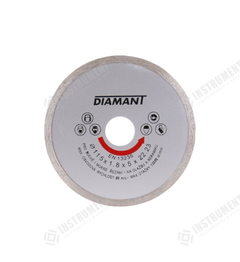 Kotouč diamantový DIAMANT 115x1.8x22.2mm plný