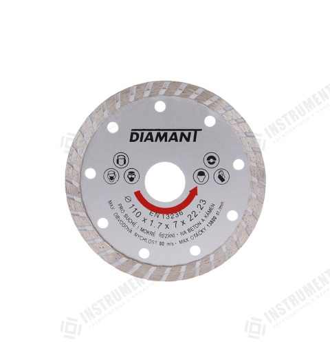 Kotouč diamantový DIAMANT 110x1.7x22.2mm TURBO