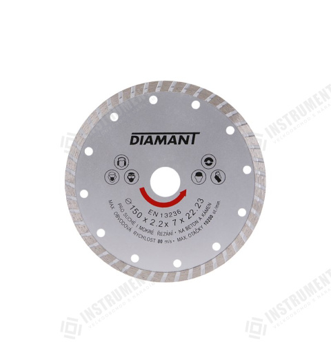 Kotouč diamantový DIAMANT 150x2.2x22.2mm TURBO