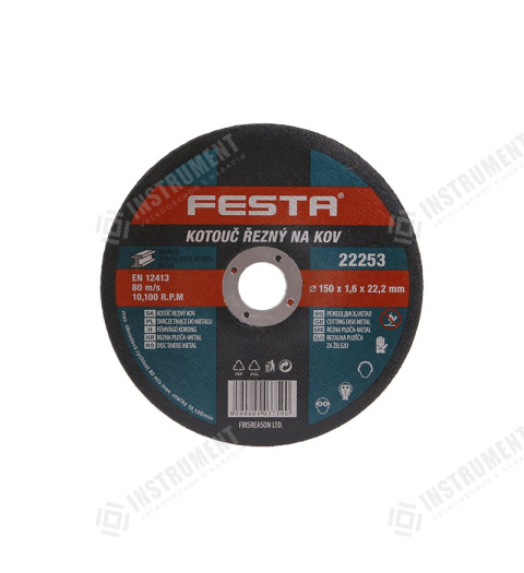 Kotouč řezný FESTA na kov 150x1.6x22.2mm