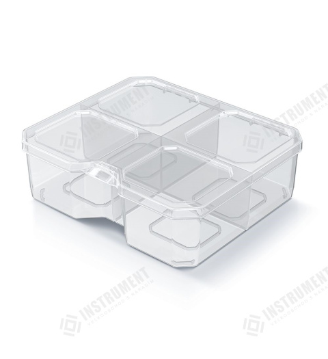 box organizér 15,6x14x5cm SQR KSQ15155-S429 transparentní plastový Kistenberg