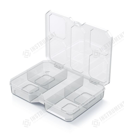 box organizér 19,3x14,7x3,5cm SQR KSQ20154-S429 transparentní plastový Kistenberg