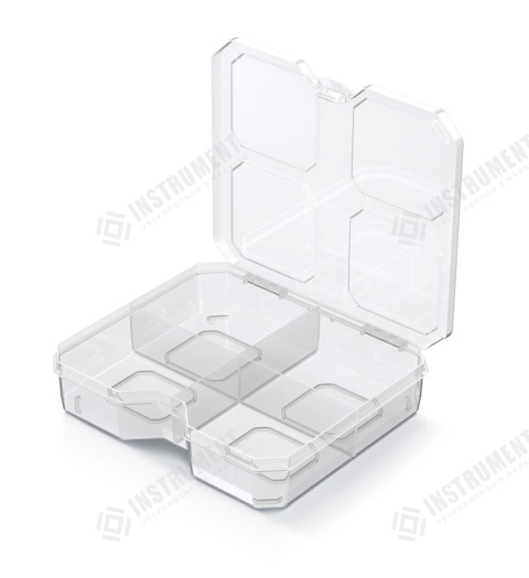 box organizér 15,6x14x3,5cm SQR KSQ15154-S429 transparentní plastový Kistenberg