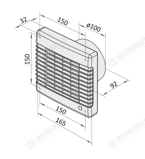 ventilátor 100 MAV axiální domovní VENTS