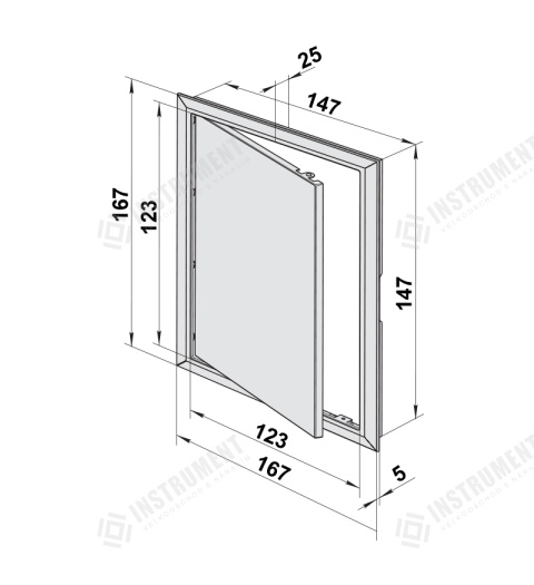 dvířka revizní plastová D 150x150mm