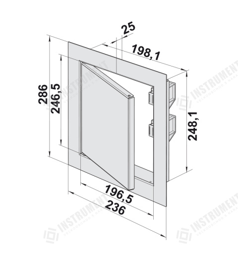 dvířka revizní kovové DM 200x250mm