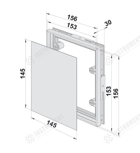 dvířka revizní DKP 150x150mm pod obklad