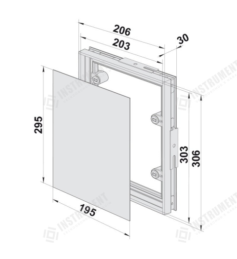 dvířka revizní DKP 200x300mm pod obklad