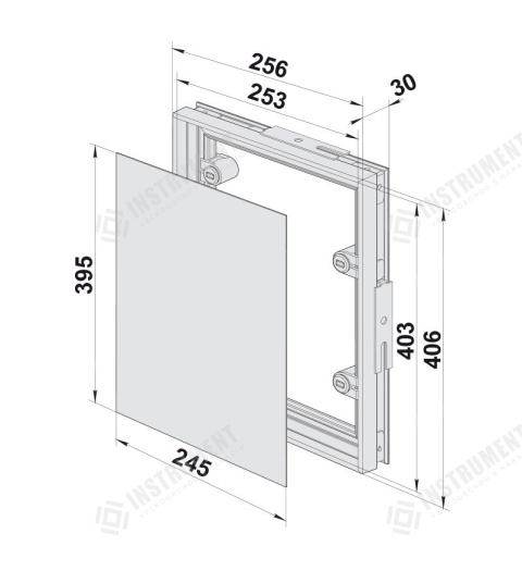 dvířka revizní DKP 250x400mm pod obklad