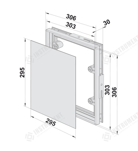 dvířka revizní DKP 300x300mm pod obklad