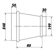 redukce kruhová RM 200/250mm Zn kovová