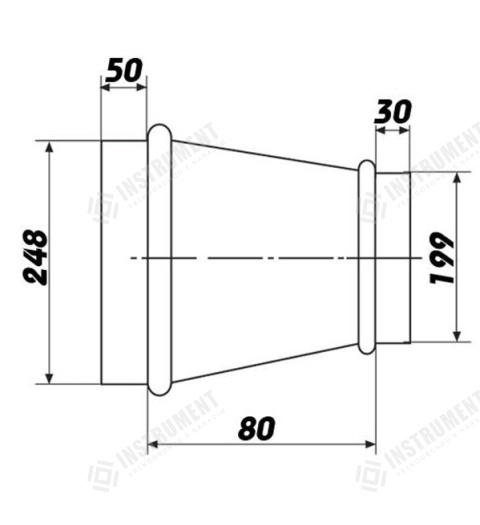 redukce kruhová RM 200/250mm Zn kovová