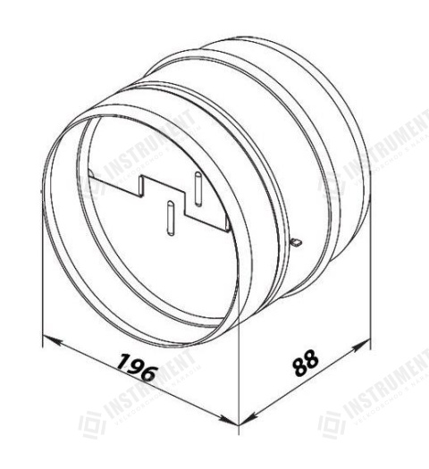 klapka kruhová zpětná KOM 200mm Zn kovová