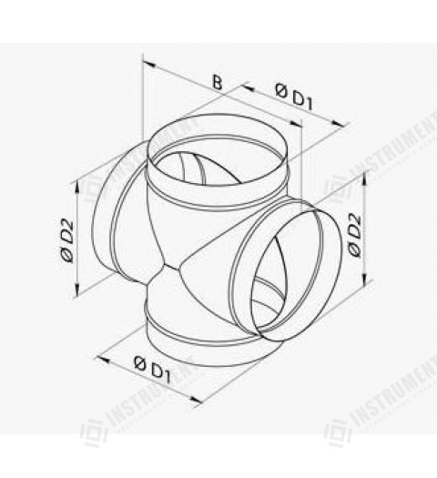 odbočka + kus KM 150mm Zn kovová