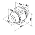 ventilátor TT 125 plastový diagonální potrubní