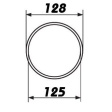 potrubí pevné plastové, kruhové Ø125mm; 0,5m