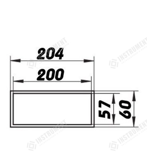 potrubí pevné plastové, ploché 60x204mm; 1m