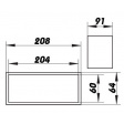 spojka plastová plochá 60x204mm