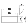 klapka plochá zpětná 60x204mm plastová/spojka