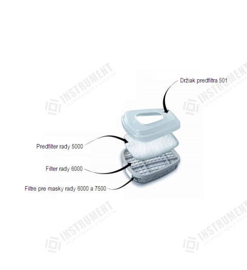 filtr A1 na organické výpary 3M 6051 série 6000