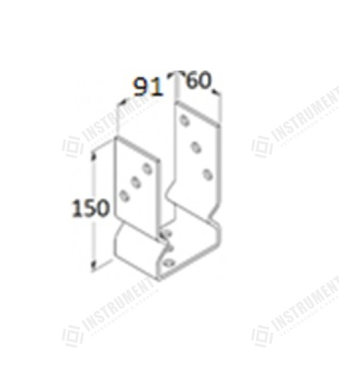 patka U s prolisem úzká 90x60x150-5mm