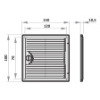 dvířka revizní plastová s větrací mřížkou 150x100mm DF1510