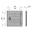 dvířka revizní plastová s větrací mřížkou 150x200mm DF1520