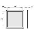 dvířka revizní hliníková 200x200mm LP 2020U do sádrokartonu