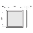 dvířka revizní hliníková 300x300mm LP 3030U do sádrokartonu