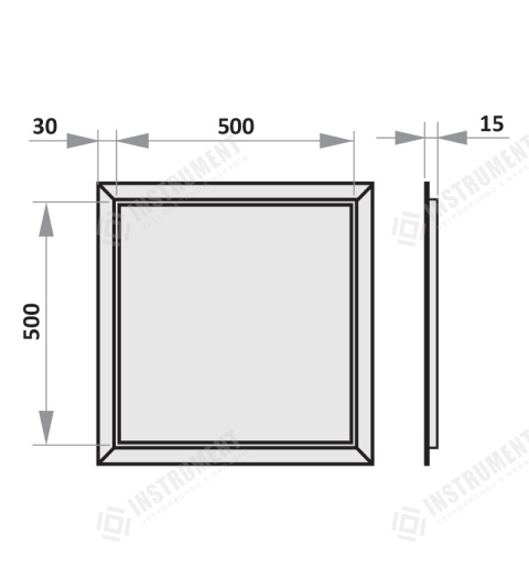 dvířka revizní hliníková 500x500mm LP 5050U do sádrokartonu