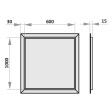 dvířka revizní hliníková 600x1000mm LP 60100U do sádrokartonu