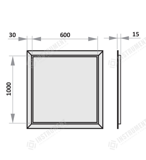 dvířka revizní hliníková 600x1000mm LP 60100U do sádrokartonu