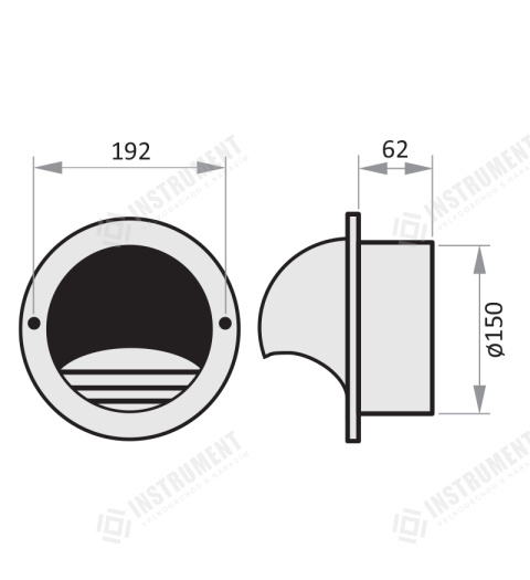 mřížka nerezová kruhová větrací 150mm VM150