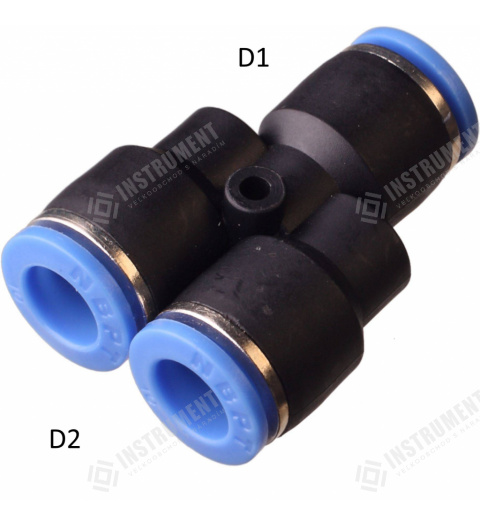 spojka Y redukce hadic 8mm 2x4mm PW redukce vzduch