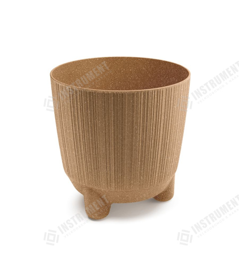 Květináč 16,8cm RYFO N ECO WOOD DRF170NW-4665W naturo plastový PROSPERPLAST