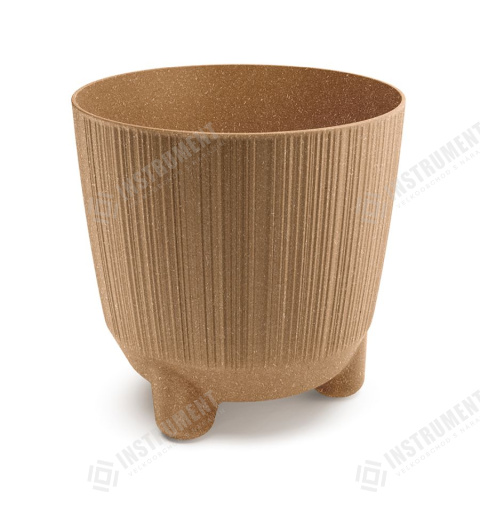 Květináč 19,5cm RYFO N ECO WOOD DRF200NW-4665W naturo plastový PROSPERPLAST