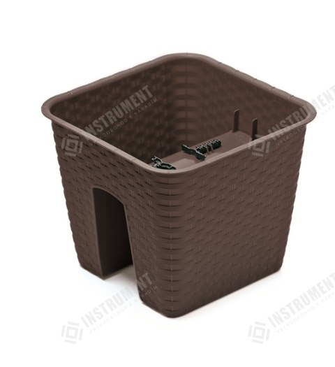 květináč na zábradlí 28x28cm RATOLLA DRLB280-440U umbra plastový PROSPERPLAST