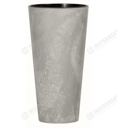 Květináč 20cm TUBUS SLIM BETON EFFECT DTUS200E-422U šedý plastový PROSPERPLAST