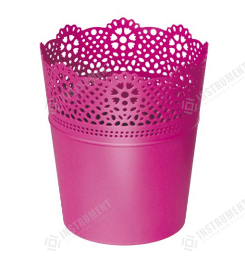 kvetináč 16cm LACE DLAC160-235C fuchsia plastový PROSPERPLAST