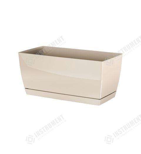 květináč truhlík 24x12cm Coubi Case P DUPP240-CY728 krémový plastový PROSPERPLAST