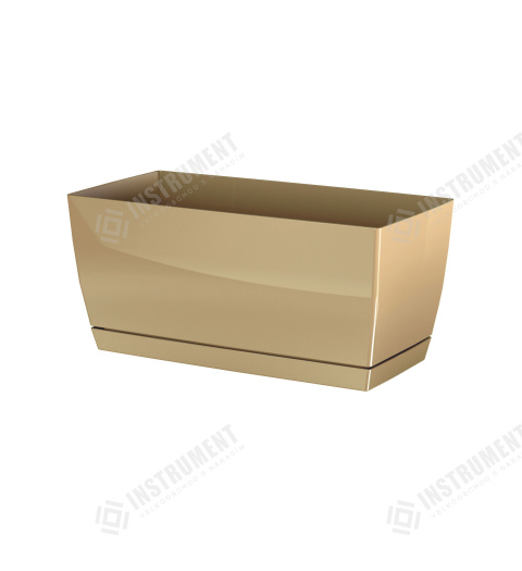 květináč truhlík 24x12cm Coubi Case P DUPP240-7502U káva s mlékem plastový PROSPERPLAST