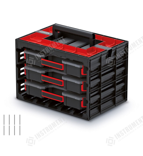 box organizér 3x přihrádka 415x290x290mm TAGER CASE KTC40306S-S411 plastový Kistenberg