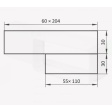 redukce plastová, ploché potrubí 55x110mm - 60x204mm