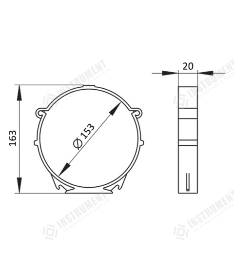 držák plastový pro kruhové potrubí, ø150mm