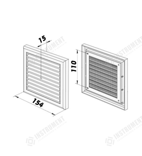 mřížka větrací MV 100s ventilační