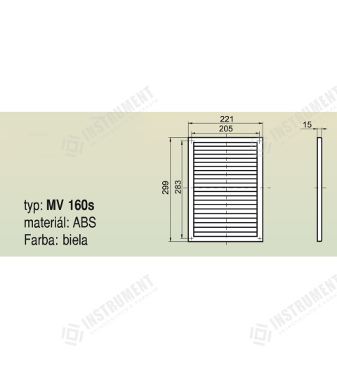 mřížka větrací MV 160s ventilační