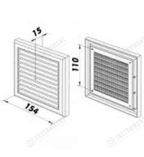 mřížka větrací MV 100Rs s regulací ventilační