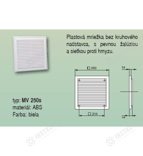 mřížka větrací MV 250s ventilační