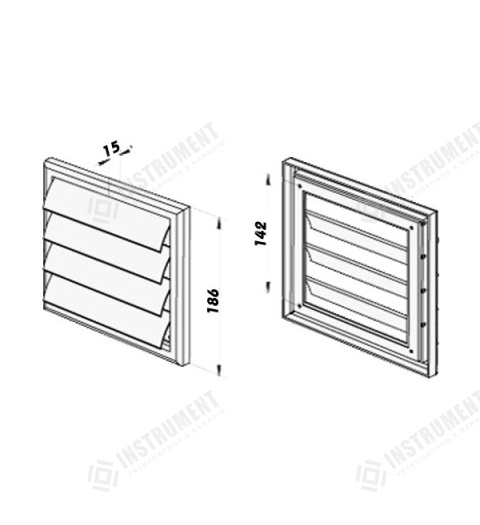 mřížka větrací gravitační MV 120J ventilační