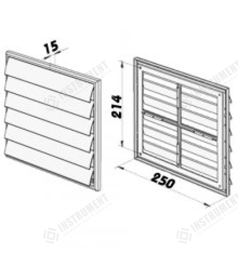 mřížka větrací gravitační MV 250J ventilační